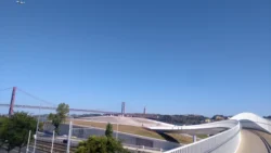 lisboa belem museum maat portugal inside neighbourhood 25 april bridge blue sky