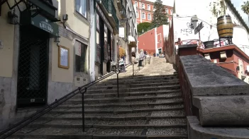 Lisboa bairro alto strairs portugal neighbourhood