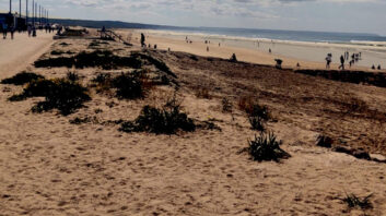 costa da caparica beach coast line atlantic ocean portugal setubal lisbon seaside