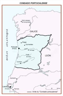 map of the county portucale history of portugal cradle north douro valley coimbra porto guimaraes