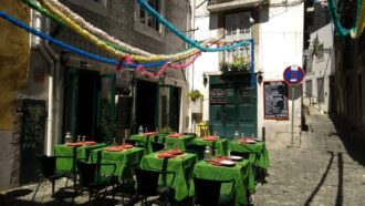 Inside neighbourhood Lisboa fado restaurant