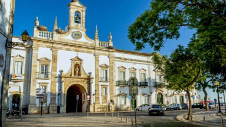 faro capital of the algarve at the atlantic ocean arco da vila