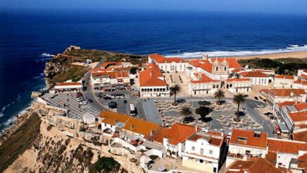 nazare fishertown with the largest waves sitio rock