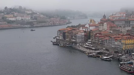 portuguese climate near atlantic ocean porto fog city overview portugal north norte douro river valley