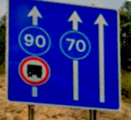 road trips in portugal highway minimum speed limit blue traffic sign