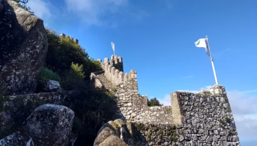 sintra castle mouros castelo walls up walk portugal lisbon district