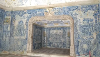 sintra royal summer residence blue azulejos tile painting portugal palace