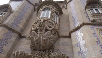 sintra pena palace royal summer residence entrance man fish old monastery portugal lisbon