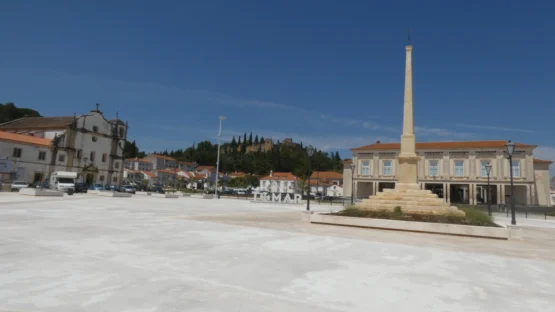 tomar ribatejo square city letters templar castle convent christ